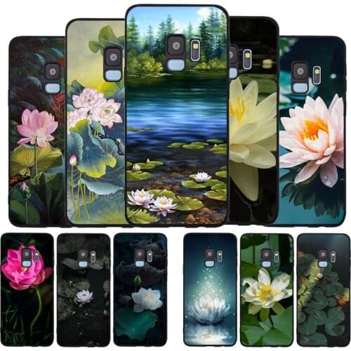 Lotus pond Soft phone Case For Samsung S20 S10 S9 S8 S7 edge Plus Lite For Note 8 9 10 A6 A7 A8 A9 Cover