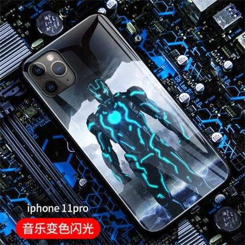 Incoming Call Glowing Cartoon Case For iPhone 6 6s 7 8 Plus X XR XS Max 11 12 Pro Max mini Led Flash Lighting Shine TPU Cover