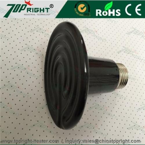 85x110mm 200W black Ceramic Emitter Heat Lamp Grow plant Heater Pet Reptile heater