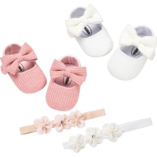 Baby First Walkers Autumn Spring Baby Shoes Infant Pram Baby Girls Princess Moccasins Bowknot Solid Soft Shoes