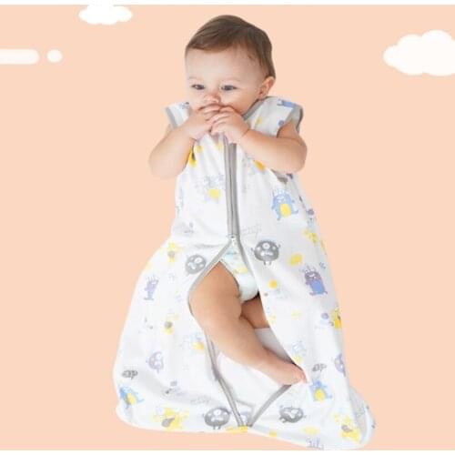 1 Pcs Baby Quilt Summer Thin Baby Vest Pajamas Sleeveless Baby Anti-kick Children Sleeping Bag Clothes For Newborns Jumpsuit