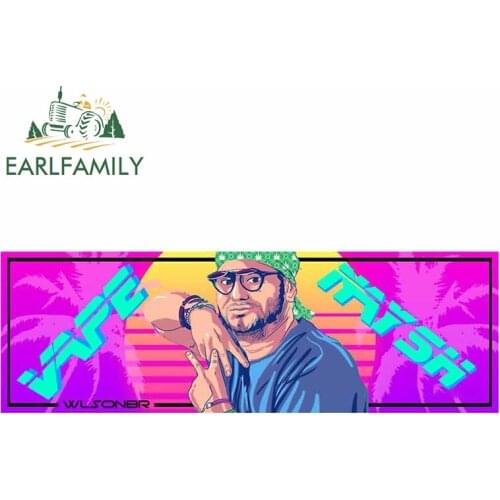 EARLFAMILY 13cm x 4.4cm Vinyl Car Wrap Decal for Vape Nation Funny Car Stickers Auto Windshield Refrigerator Waterproof Decor