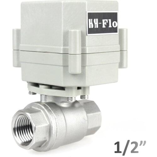 HSH-Flo 1/2" DN15 DC12V 2 Way Motorized Ball Valve,SS304 CR3-01 Electrical Ball Valve Lead Free