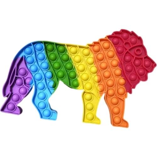 Lion Bubble Sensory Irritability Toy Large Size Push Stress Relief Autism ADHD Anxiolytic Tool Add Obsessive-compulsive Toys
