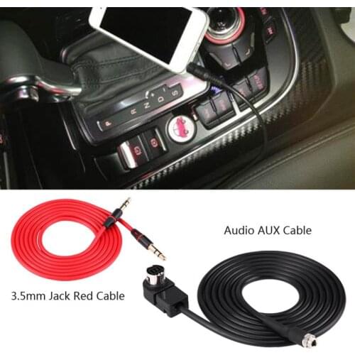 3.5mm Jack Red Cable Connection Line Car AUX Cable Adapter for JVC Alpine CD KS-U58 PD100 U57 for iPhone 5 6 6S