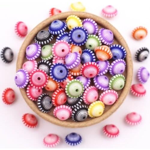 Round UFO Saucer Washed Beads Acrylic Color Hollow Necklace Loose Beads Handicrafts DIY Handmade Bracelet Clothing Accessories