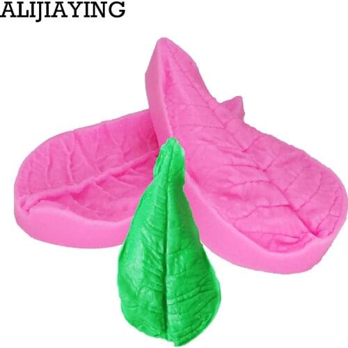 M1196 2 pcs/set Leaves petal Cake Mold Sillicone Leaf Shape Fondant Cake Sugar Mold DIY Baking Cake Decorating Tools