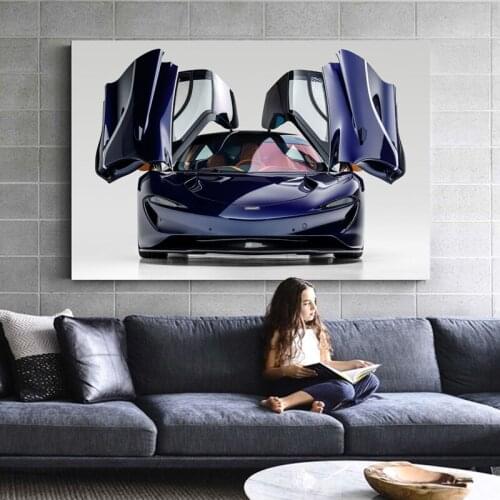 Mclarens Speedtail Front View Supercars Posters Wall Art Canvas Print Paintings For Home Decor