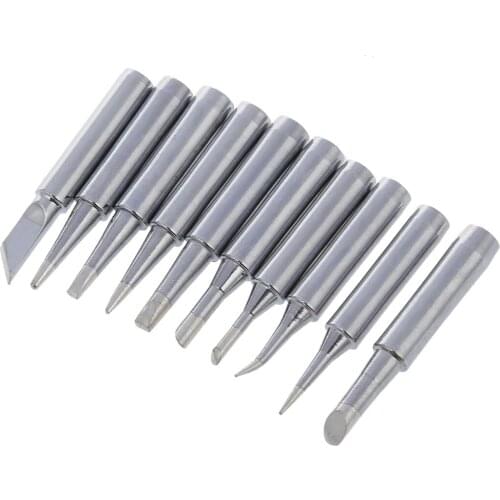 10 Tip Set Tips Soldering Tip Set for Soldering Iron 900-T-I/ BK/ 1.6D/ 2.4D/ 3.0D/ 2C/ 3C/ 4C NEW Drop Shipping