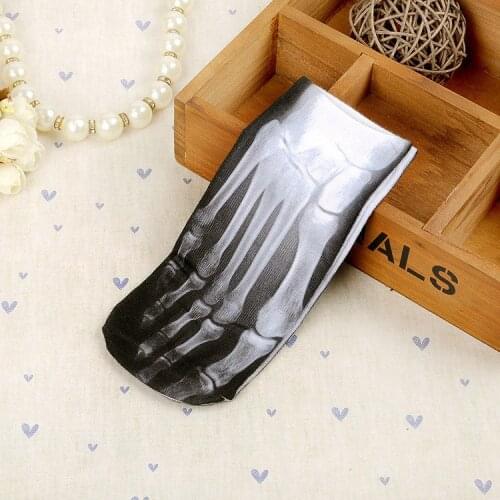 1Pair/lot Unisex Horror Thriller X-ray Bone Effect Women Men 3D Printed Cotton Socks Fashion Ankle Meias Calcetines Mujer