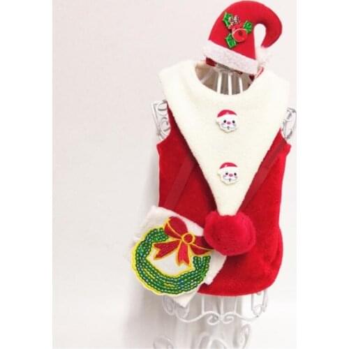 2019 Amazons new Christmas large, medium and small pet clothes with snack bag dog clothes pet supplies