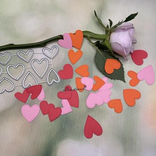 New Love dotted heart Metal Cutting Dies for DIY Scrapbooking Album Paper Cards Decorative Crafts Embossing Die Cuts