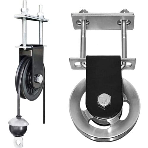 Fitness DIY Pulley Cable System Traction Wheel Accessories For 50mm/60mm Square Metal Tube Home Gym Cable Machine Loading Weight