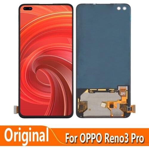 Original AMOLED Display Replace 6.4" For OPPO Reno3 Pro 4G CPH2035 CPH2037 CPH2036 LCD Touch Digitizer Screen Assembly