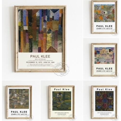Paul Klee Southern Gardens Poster, North German City Scenery Wall Picture, Before The Town Abstract Canvas Painting Home Decor