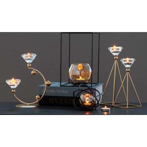 Modern Minimalist Geometric Candlestick Decorations Home Accessories Nordic Candelabros Decorativos Velas Aromáticas Decorativas