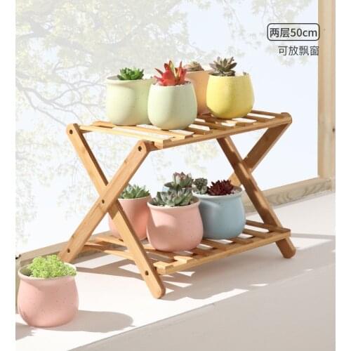 2/3/4 layer solid wood flower frame Rack Plant Flower Display Stand Shelf Storage Rack Outdoor Holder Waterproof anti-corrosion