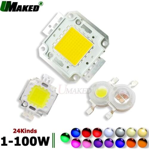 1/10pcs High Power LED chips SMD COB Diode Light 1W 3W 5W10W 20W 30W 50W 100W Warm/Natural/White/Cool For led Floodlight lamps