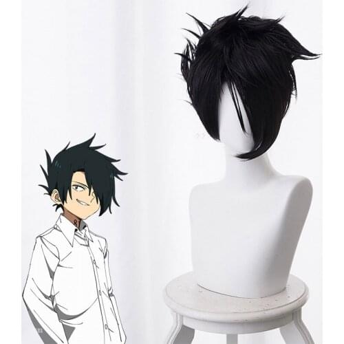 The Promised Fantasy Island Thunder Yellow Black Inverted Hair Reverse Warp Short Hair Cos Anime Wig Cosplay Perform Fluffy Wig