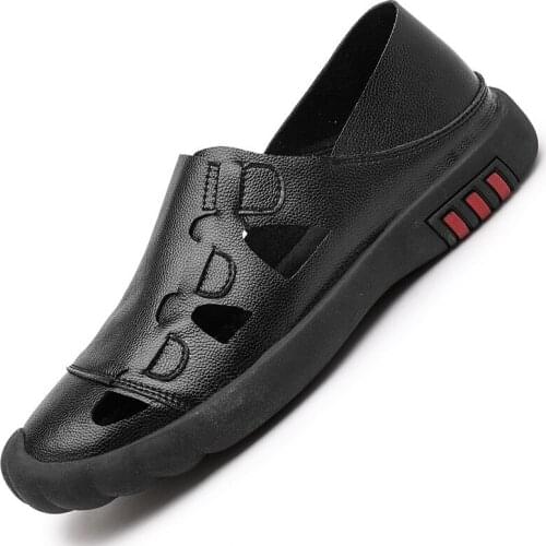 Мужские кожаные сандали UETEEY China At AliExpress