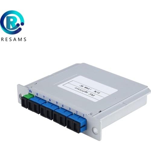 Resams Lgx Type SC UPC 1*8 Without Connector Small Volume Fiber Optic Splitter Single Mode PAdditional Loss Stability Is Good