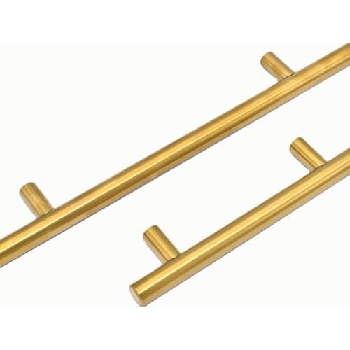 Gold Door Drawer Pulls Hardware Fruniture Handle Metal Cupboard Handles Brushed Straight Kitchen Door Handles