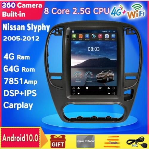 ZOYOSKII Android 10 10.4" vertical Tesla car gps multimedia radio bluetooth navigation player for Nissan classic Sentra Sylphy