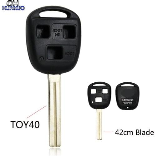 3 Buttons Remote Key Shell fit For Lexus ES300 LS400 LS430 LX470 SC300 SC400 SC430 With Blade TOY40 (long)