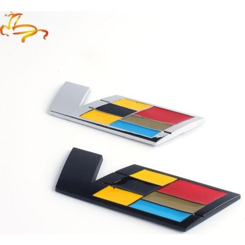 3D Metal V CTS Nuclear-powered WTF Car sticker Logo Emblem Badge Decals for Cadillac SRX XTS ATS CTS CTS EXT ATS-L COUPE