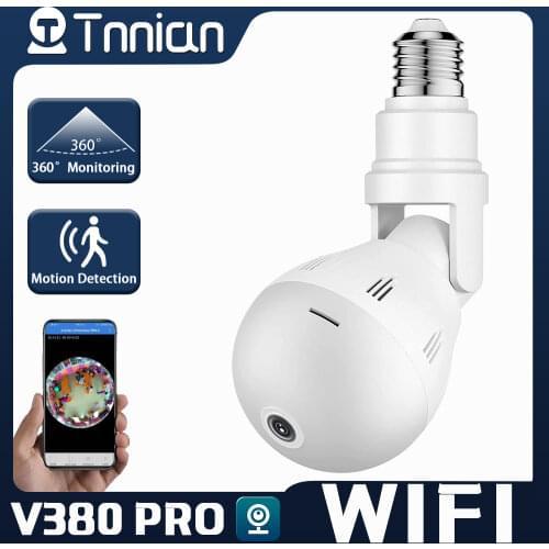 360 Wifi Panorama Camera Bulb 2MP Panoramic Night Vision Two way audio Home security Video Surveillance Fisheye Lamp Wifi Camera