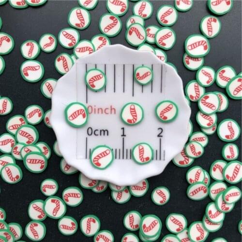 50g Christmas Cane Polymer Clay Sprinkle For Kids Diy ,Soft Clay For Craft Clay/Nail Art /Scrapbook Decoration DIY,Craft Filler