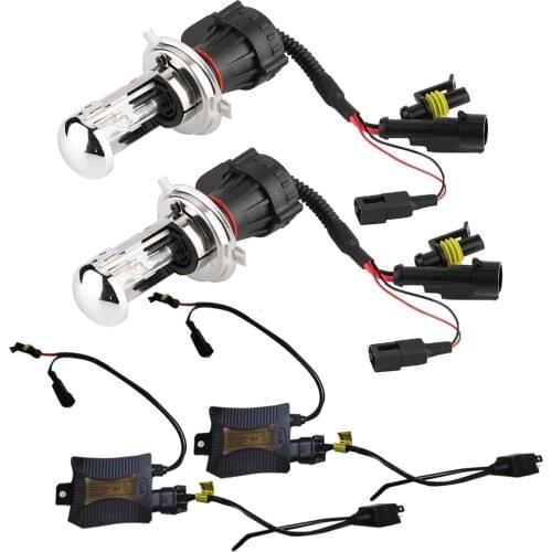 55W HID HI/LO H4-3 6000K BI-BEAM Xenon Light Conversion Kit Slim Ballasts 6000K Car HID Xenon Lamp Set