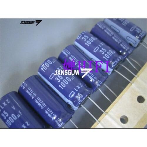 20PCS NIPPON LXZ 35V1000UF 12.5X25MM NCC Aluminum electrolytic capacitor 1000UF/35V CHEMI-CON 105 degrees 1000uF 35V
