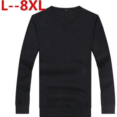 Plus 8XL 6XL 5XL cotton sweaters men best style O neck mens sweaters brand jersey pullover male autumn winter 4XL knitwear dress