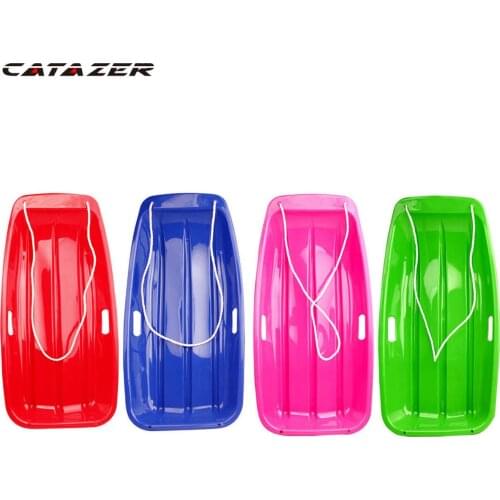 Catazer Adult Children Snow Board Grass Skiing Snowboard Easy Ski Sled Skiing Sleigh for Winter Outdoor Sports Snowboarding