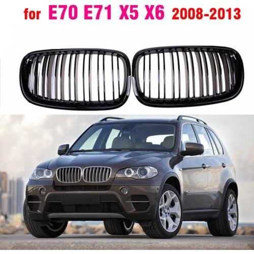 BLACK Grille ABS Front Replacement Hood Kidney Grill For BMW E70 E71 X5 X6 2007 2008 2009 2010 2011 2012 2013 2014