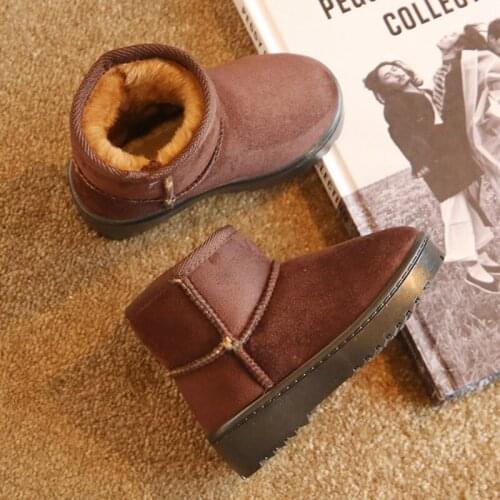 Childrens Snow Boots Boys Plus Velvet Padded Shoes Girls Warm Non-slip Boots Cotton Boots Girls Shoes Boys Shoes Children Boots