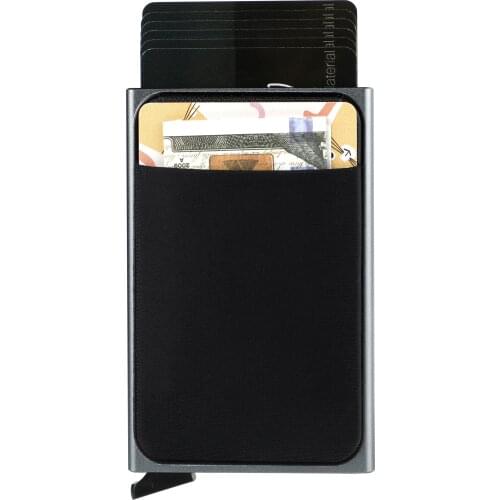 Men Business Aluminum Cash ID Card Holder Customized Slim Metal Wallet Coin Purse Case Credit Card Wallet Rfid Blocking Wallet