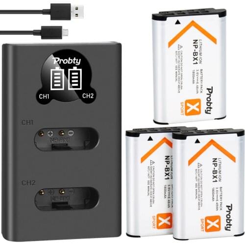 For sony NP BX1 NP-BX1 Battery + Charger For Sony DSC-RX100 X3000 IV HX300 WX300 HDR-AS15 X3000R MV1 AS30V HDR-AS300