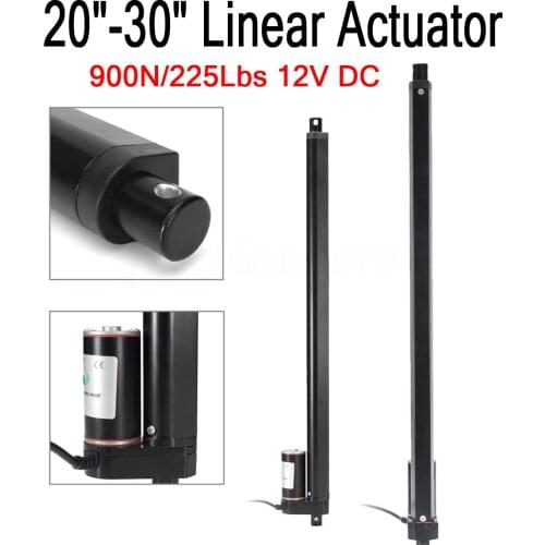 20/30 Inch DC 12V Electric Linear Actuator 500mm 750mm Stroke 900N 225Lbs Multifunctional Linear Motor Black Door Window Opener