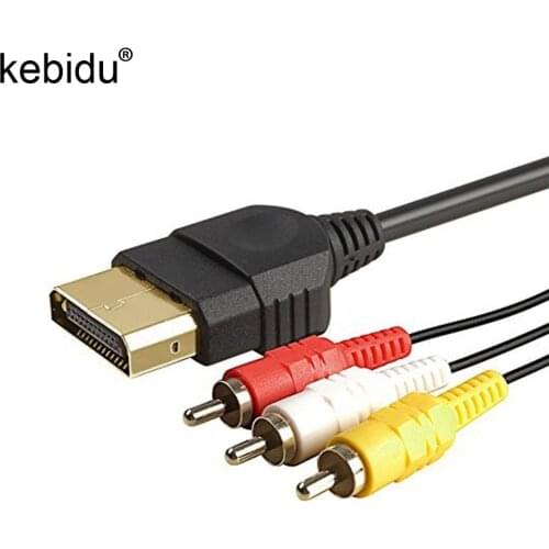 Kebidu 1.8m 3 RCA 1080P AV Audio Video Component Convert Cable For XBOX HDTV DVD TV Cord Ni Plated