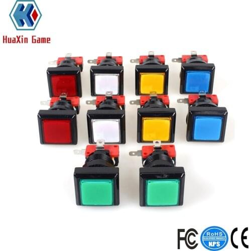 10x LED Illuminated Push Button With Micro Switch For Arcade Machine Gaming Video Game Consoles Jamma Kit Parts 12V Lamp 33mm