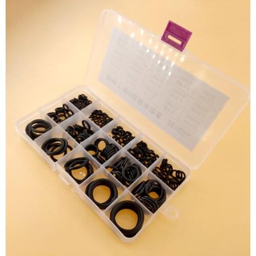 200pcs/box NBR Seal Ring Kit Thickness 1.9mm 2.4mm 3.1mm Nitrile Rubber NBR O-Ring Gasket Sealing Ring Kit Set