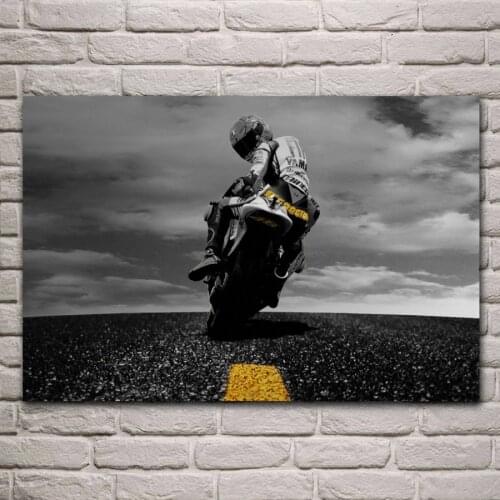 Cool Sports motorcycle bike racing biker artwork posters on the wall picture home living room decoration for bedroom KG151