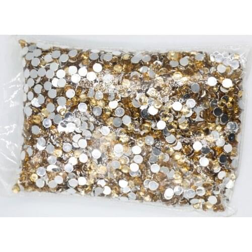 LT.Orange Color 1.5~12mm Flat Back Round Acrylic Rhinestones Beads,3D Acrylic Nail Art / Garment Decoration