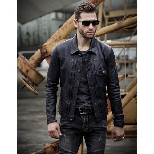 Mens Winter Real Genuine Leather Jackets Motorcycle Flight Pilot Bomber Jackets For Men Outdoor Trench Male Aviator Coats 2019