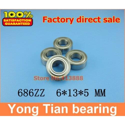 NBZH sale price 500pcs Free Shipping SUS440C stainless steel deep groove ball bearings S686ZZ 6*13*5 mm ABEC-1 Z2