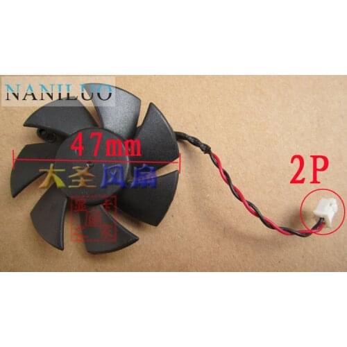 NANILUO Diameter 47mm DF0501012SEE2C 0.05A 2pin Computer Vedio Card VGA Cooler Fan For sapphire HD6450 Graphics card cooling