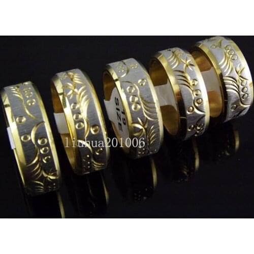 Wholesale 36 pcs High quality stainless steel rings Titanium Steel Ring Free shipping