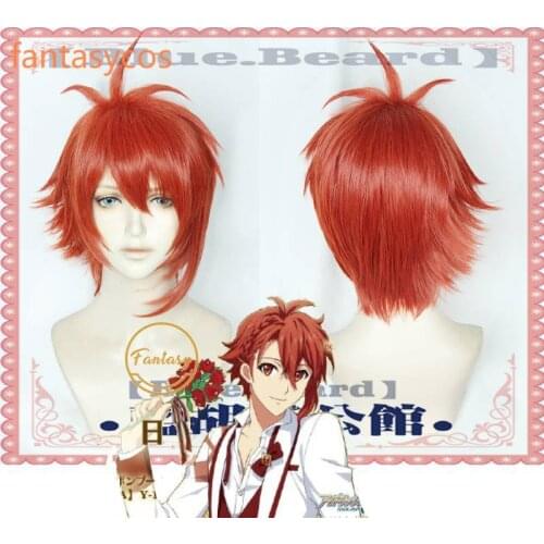 Game IDOLiSH7 Cosplay Wig NANASE RIKU Orange Wig Synthetic Hair Adult Role Play Hair+ Free Wig Cap